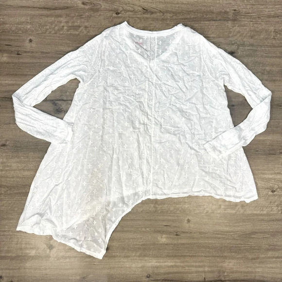 Johnny Was For T Linen Asymmetrical Tunic Embroidered Top Shirt womens small - Picture 4 of 9